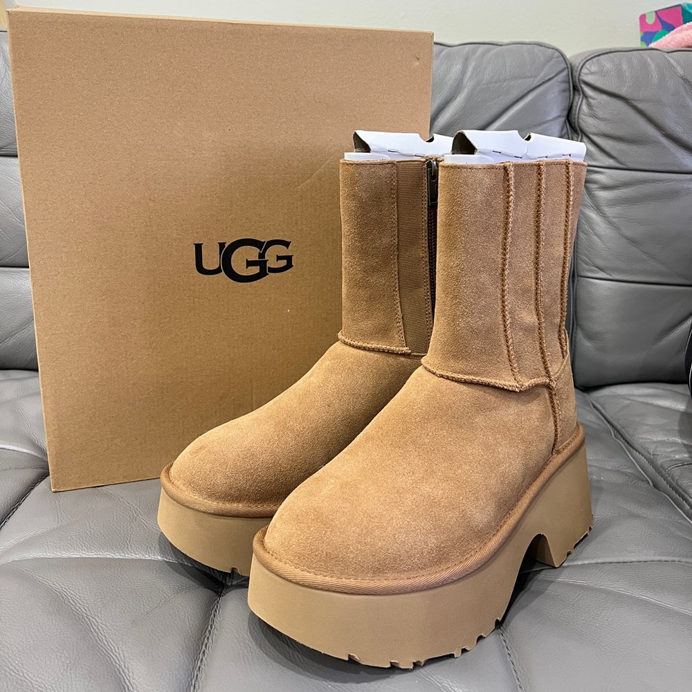 UGG New Heights Suede Zip Boots